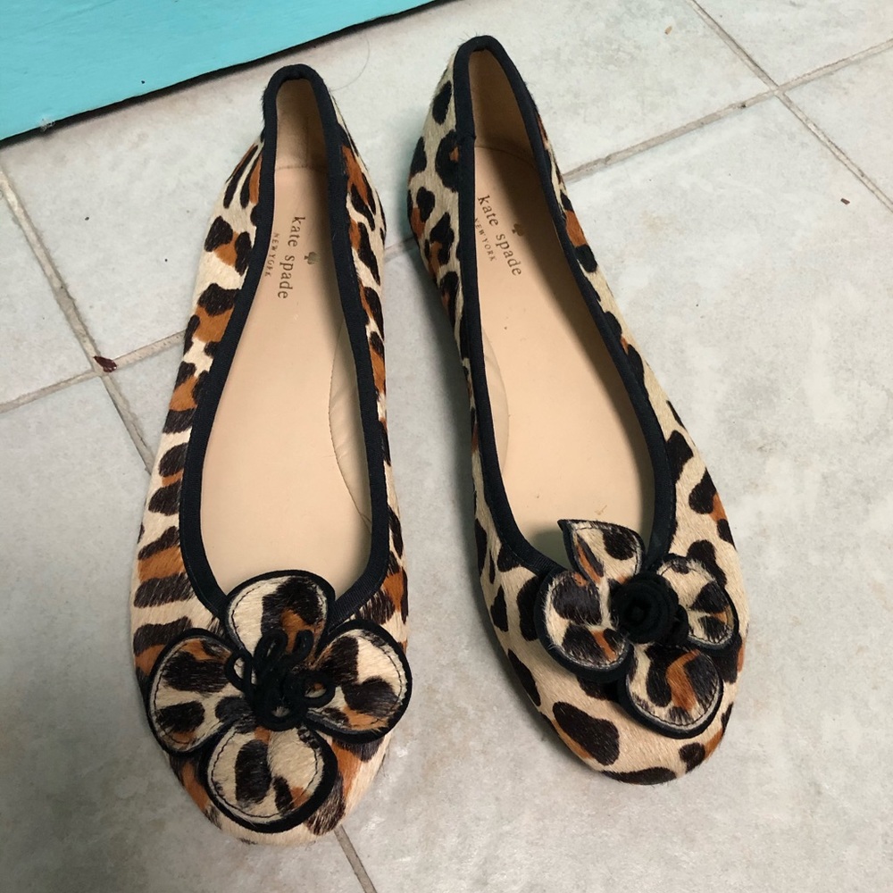 Kate Spade leopard print flats Sz 9